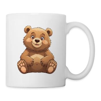 Kuschelbär Plüschmotiv - Tasse - Weiß - Rechts