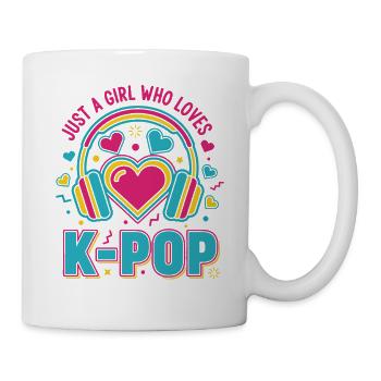 Just a girl, das koreanische K-Pop-Musik liebt - Tasse - Weiß - Rechts