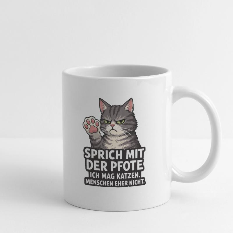 Sprich mit der Pfote – Grumpy Katze Mug