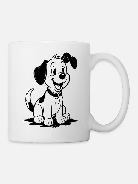 Cheerful Puppy Friend - Mug - white