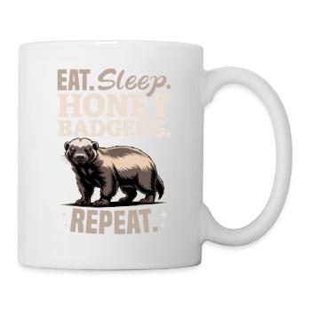 Funny Honey Badger - Tasse - Weiß - Rechts