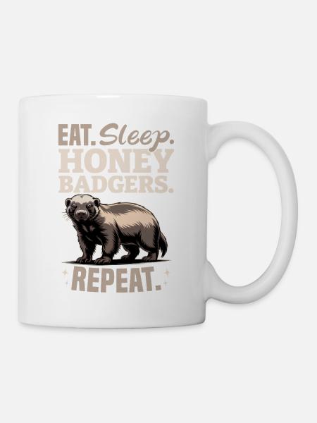 Funny Honey Badger - Tasse - Weiß