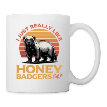 Funny Honey Badger - Tasse - Weiß - Rechts