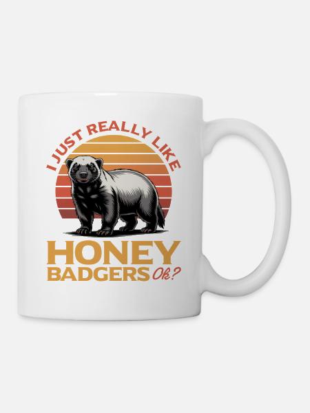 Funny Honey Badger - Tasse - Weiß