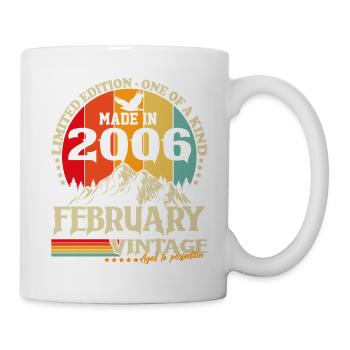 Vintage February 2006 Vintage Retro Birthday - Mug - white - Right