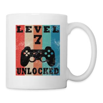 Level 7 freigeschaltet Retro-Controller - Tasse - Weiß - Rechts