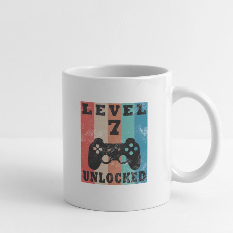 Level 7 Unlocked Retro Controller Mug