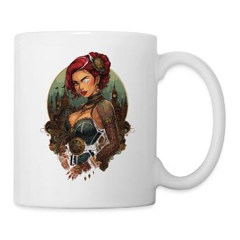 Steam Punk Beautiful Women Steampunk - Mug - white - Right