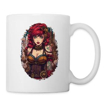Steam Punk Beautiful Women Steampunk - Mug - white - Right