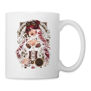 Steam Punk Beautiful Women Steampunk - Mug - white - Right