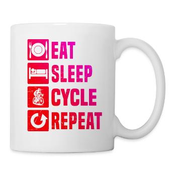 Simple road bike timeless design - Mug - white - Right