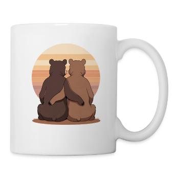 Sunset duo of bears - Mug - white - Right