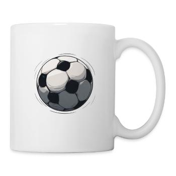 Black and White Football Sketch - Mug - white - Right
