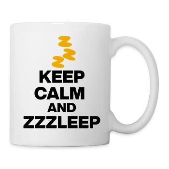 KEEP CALM AND ZZZLEEP, SCHLAFEN GESUND 1aZzzleep - Tasse - Weiß - Rechts