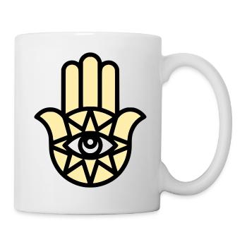 Hamsa Hand der Fatima - Tasse - Weiß - Rechts