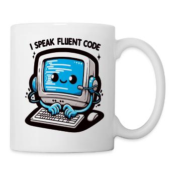 I Speak Fluent Code Retro Computer - Mug - white - Right