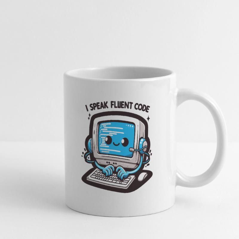 I Speak Fluent Code Retro Computer Mug