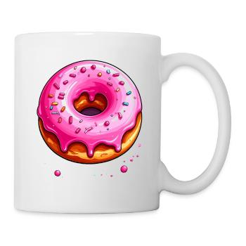 Donut with pink frosting - Mug - white - Right