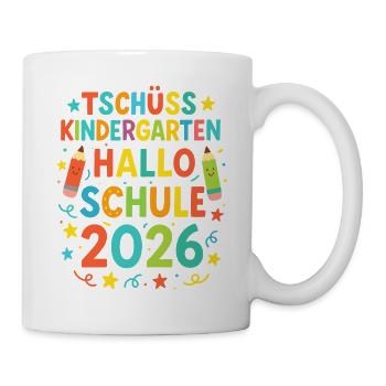 Goodbye Kindergarten Hello School Enrollment 2026 - Mug - white - Right