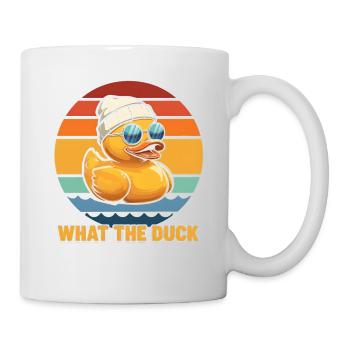 What The Duck? Humor Rubber Gummiente Yellow - Tasse - Weiß - Rechts