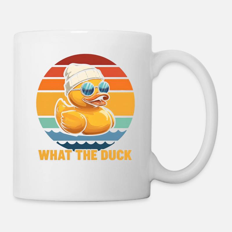 C’est quoi ce canard ? Humor Rubber Duck Jaune - Mug blanc - blanc