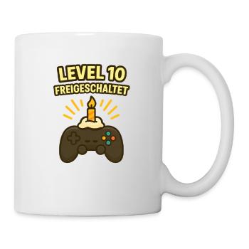 Chemise débloquée niveau 10 Chemise d’anniversaire - Mug blanc - blanc - Droite