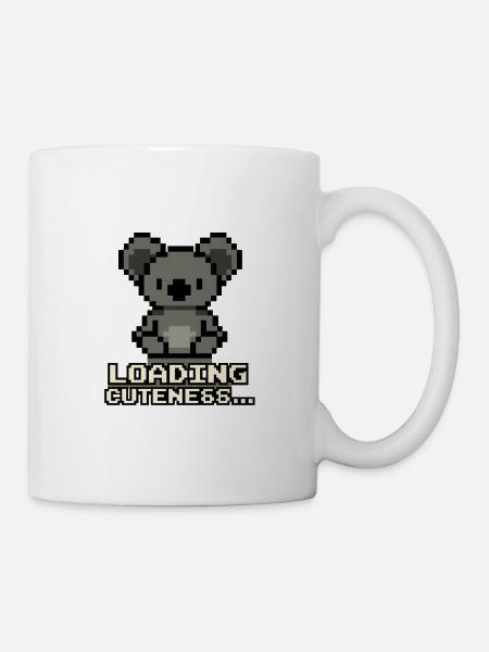 Pixelkoala Loading Cuteness - Tasse - Weiß