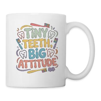 Pediatric Dentist Tiny Teeth Big Dental Health - Mug - white - Right