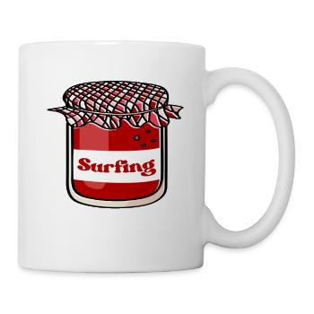 Motif de surf jam sur lunettes Impression - Mug blanc - blanc - Droite