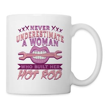 Femmes Sammler Oldtimer avec Hot Rod - Mug blanc - blanc - Droite