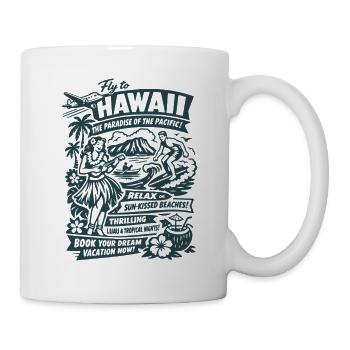 Affiche du voyage de rêve à Hawaï des années 50 - Mug blanc - blanc - Droite
