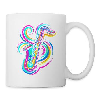 Saxophone - Mug blanc - blanc - Droite