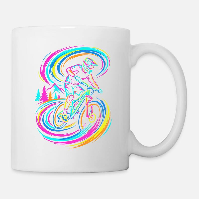 Mountain Biker - Tasse - Weiß