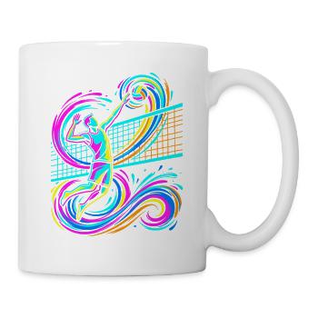 Volley-ball - Mug blanc - blanc - Droite