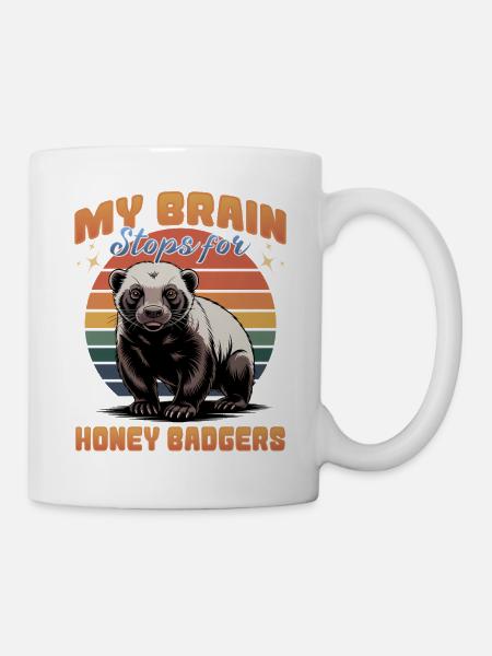 Funny Honey Badger - Tasse - Weiß
