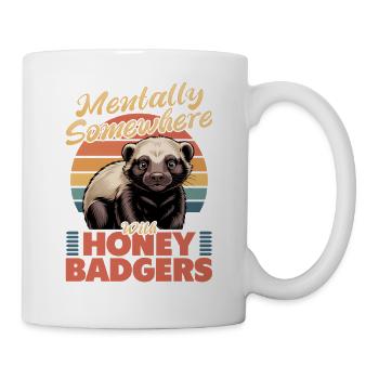 Funny Honey Badger - Tasse - Weiß - Rechts