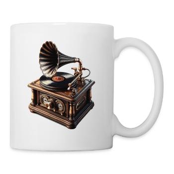 Antique Gramophone Vinyl Nostalgia - Mug - white - Right