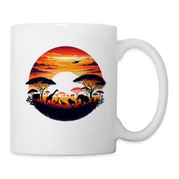 Sunset Serengeti Silhouette - Mug - white - Right