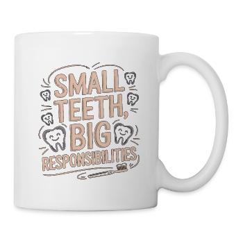 Pediatric Dentist Small Teeth Big Dental Health - Mug - white - Right