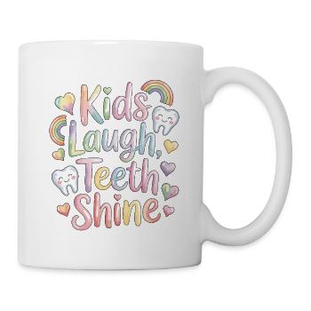 Pediatric Dentist Kids Laugh Teeth Oral Health - Mug - white - Right