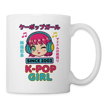 Seit 2003 K-Pop Girl Koreanische Musik Süßer Anime - Tasse - Weiß - Rechts