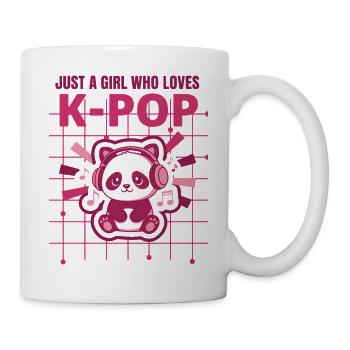 Just a Girl, das K-Pop süße koreanische Musik liebt - Tasse - Weiß - Rechts