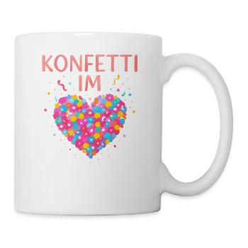 Carnival confetti in the heart of Shrovetide Carnival - Mug - white - Right