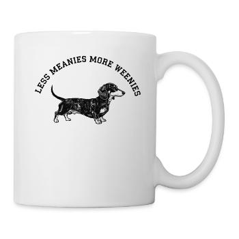 Dachshund joke less mean, more sausages - Mug - white - Right