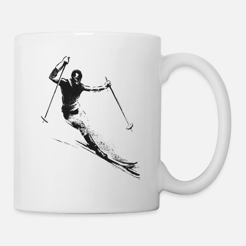 Retro Skier - Mug - white