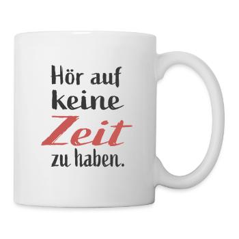 Time for people instead of excuses - Mug - white - Right