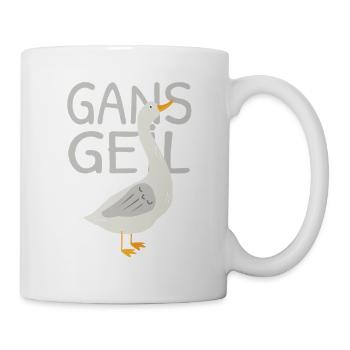 Gans geil – Lustiges Gans Wortspiel - Tasse - Weiß - Rechts