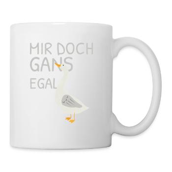 Je m’en fiche – jeu de mots avec oie - Mug blanc - blanc - Droite