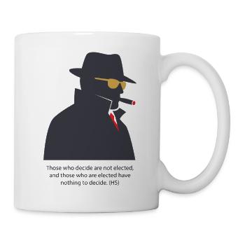 Silhouette noir avec cigare - Mug blanc - blanc - Droite