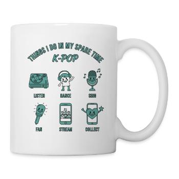 Dinge, die ich in meiner Freizeit tue, K-Pop-Musik Liebe - Tasse - Weiß - Rechts